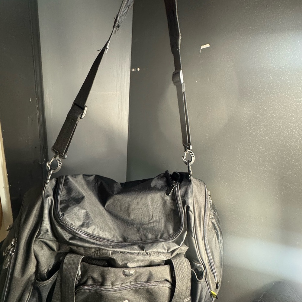 Black Duffel Bag with Adjustable Strap